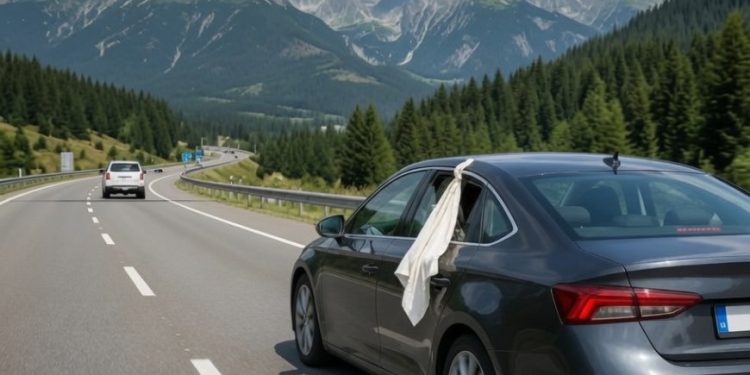 Ein weißes Tuch im Autofenster… Ein wenig bekanntes Verkehrssignal!