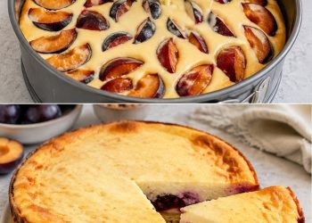 Zwetschkenkuchen mit Topfenguss