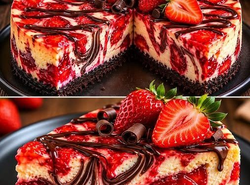 Erdbeer Frischkasetorte ohne Backen in Null komma nichts fertig!