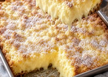 Cremiger Vanillepudding Streuselkuchen vom Blech