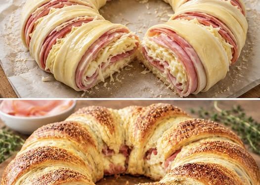 10 Blätterteigstrudel mit Schinken und Käse