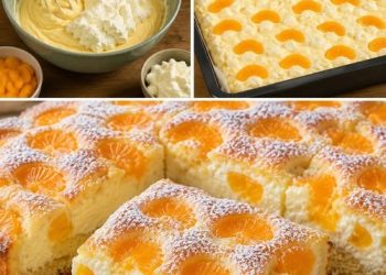 Mandarinen Sahne Kuchen vom Blech in 10 Minuten
