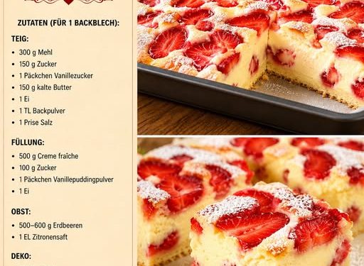 Erdbeer Vanillekuchen boahh ist der leckeer!